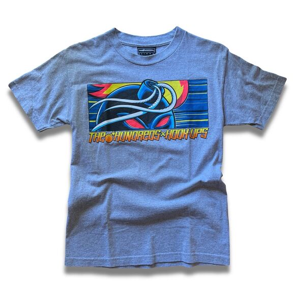 The Hundreds x Hook-Ups Adam Bomb Red Eyes T-Shirt Grey Size Medium 2013 - Picture 1 of 9